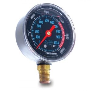 POWERTEAM HYDRAULIC PRESSURE GAUGE 10,000 PSI, 63.5mm 0-700 BAR, 2-1/2" DIA - Buy Any Tool